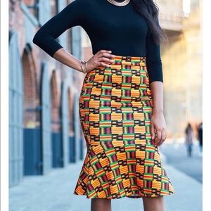 Kente African Print Skirt